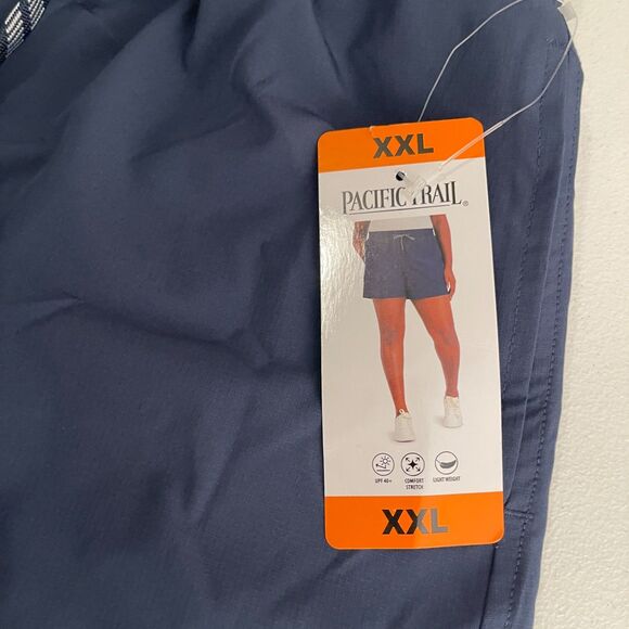 Pacific Trail Shorts Women's XXL Blue Outdoor Athletic Drawstring 4" NWT - Picture 9 of 10
